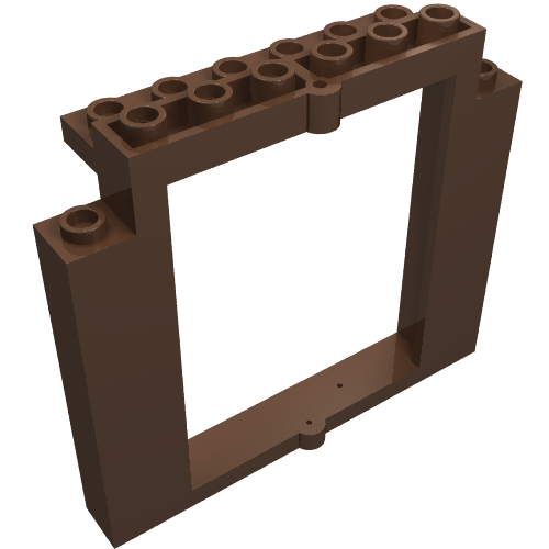 LEGO 40253 Door, Frame 2 x 8 x 6 Swivel without Bottom Notches in Brown - Authentic LEGO Part