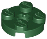LEGO 4032 Plate, Round 2 x 2 with Axle Hole in Dark Green - Authentic LEGO Part