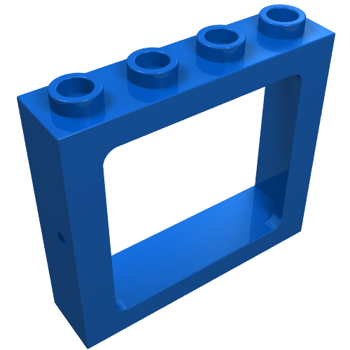 LEGO 4033 Window 1 x 4 x 3 Train - Hollow Studs in Blue - Authentic LEGO Part