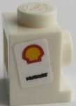 LEGO 4070pb05 Brick, Modified 1 x 1 with Headlight with Shell Logo Pattern on Both Sides (Stickers) - Set 75879 - Main Product Image