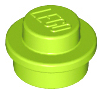 LEGO 4073 Plate Round 1 x 1 with Solid Stud in Lime - Authentic LEGO Part