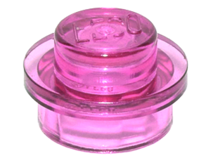 LEGO 4073 Plate Round 1 x 1 with Solid Stud in Trans-Dark Pink - Authentic LEGO Part