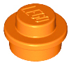 LEGO 4073 Plate Round 1 x 1 with Solid Stud in Orange - Authentic LEGO Part