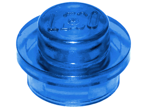 LEGO 4073 Plate Round 1 x 1 with Solid Stud in Trans-Dark Blue - Authentic LEGO Part