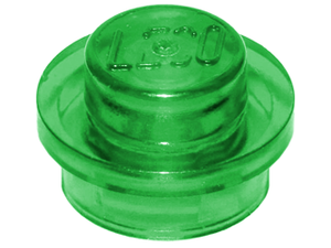 LEGO 4073 Plate Round 1 x 1 with Solid Stud in Trans-Green - Authentic LEGO Part