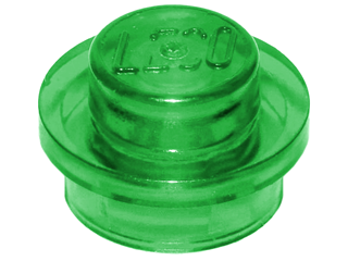LEGO 4073 Plate Round 1 x 1 with Solid Stud in Trans-Green - Authentic LEGO Part