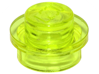 LEGO 4073 Plate Round 1 x 1 with Solid Stud in Trans-Neon Green - Authentic LEGO Part