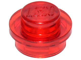LEGO 4073 Plate Round 1 x 1 with Solid Stud in Trans-Red - Authentic LEGO Part