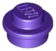 LEGO 4073 Plate Round 1 x 1 with Solid Stud in Dark Purple - Authentic LEGO Part