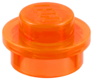 LEGO 4073 Plate Round 1 x 1 with Solid Stud in Trans-Neon Orange - Authentic LEGO Part