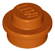 LEGO 4073 Plate Round 1 x 1 with Solid Stud in Dark Orange - Authentic LEGO Part