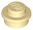 LEGO 4073 Plate Round 1 x 1 with Solid Stud in Tan - Authentic LEGO Part