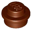 LEGO 4073 Plate Round 1 x 1 with Solid Stud in Reddish Brown - Authentic LEGO Part