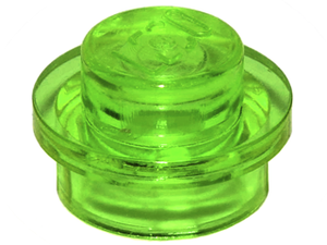 LEGO 4073 Plate Round 1 x 1 with Solid Stud in Trans-Bright Green - Authentic LEGO Part
