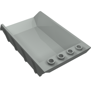 LEGO 4080 Vehicle, Tipper Bed 4 x 6 in Light Gray - Authentic LEGO Part