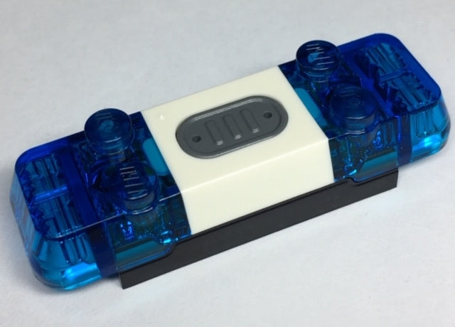LEGO 40931c01 Electric, Light & Sound Siren 2 x 6 x 1 with Trans-Dark Blue Lights and White Center - Main Product Image