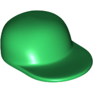 LEGO 4485 Minifigure, Headgear Cap - Long Flat Bill in Green - Authentic LEGO Part