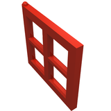 LEGO 4133 Pane for Window 2 x 4 x 3 in Red - Authentic LEGO Part