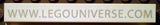 LEGO 4162pb038 Tile 1 x 8 with 'WWW.LEGOUNIVERSE.COM' Pattern thin font - Main Product Image