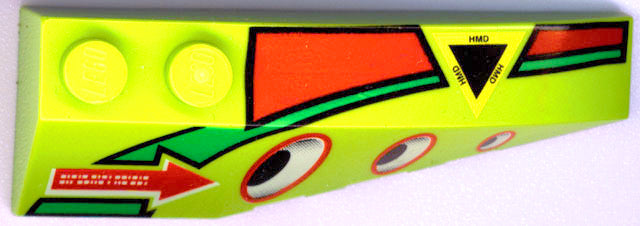 LEGO 41747pb005 Wedge 6 x 2 Right with 3 Ovals Pattern - Main Product Image