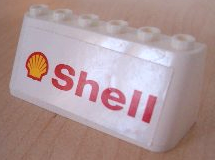 LEGO 4176pb07 Windscreen 2 x 6 x 2 with 'Shell' Text & Logo Pattern (Sticker) - Sets 3308 / 3309 - Main Product Image