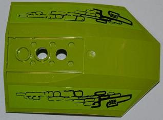 LEGO 42021pb03 Cockpit 8 x 6 x 2 Curved with Black Lines on  Background Pattern (Stickers) - Set 8079 - Main Product Image