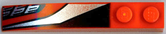 LEGO 42022pb05R Slope, Curved 6 x 1 with Silver and Black Pattern Model Right Side - Main Product Image