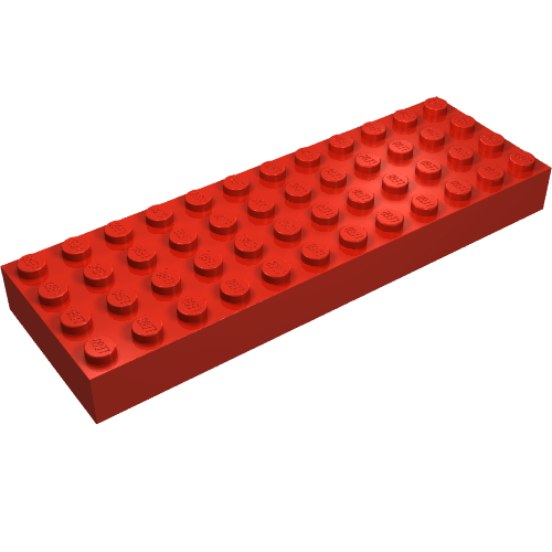LEGO 4202 Brick 4 x 12 in Red - Authentic LEGO Part