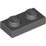LEGO 3023 Plate 1 x 2 in Dark Bluish Gray - Authentic LEGO Part