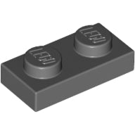 LEGO 3023 Plate 1 x 2 in Dark Bluish Gray - Authentic LEGO Part