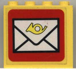 LEGO 4215pb020 Panel 1 x 4 x 3 with Mail Envelope Pattern (Sticker) - Set 6651 - Main Product Image