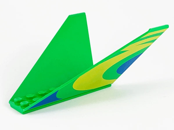 LEGO 42603pb01 Tail 10 x 10 x 4 Dual with Blue and Yellow Circular Pattern - Main Product Image