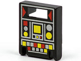 LEGO 4346pb05 Container, Box 2 x 2 x 2 Door with Slot with Red and Yellow Controls Pattern - Main Product Image
