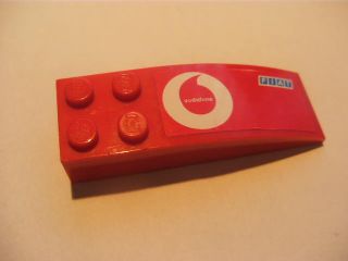 LEGO 44126pb015L Slope, Curved 6 x 2 with Vodafone and Fiat Logo Pattern Left (Sticker) - Set 8362 - Main Product Image