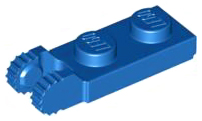 LEGO 44302 Hinge Plate 1 x 2 Locking with 2 Fingers on End in Blue - Authentic LEGO Part