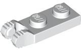 LEGO 44302 Hinge Plate 1 x 2 Locking with 2 Fingers on End in White - Authentic LEGO Part