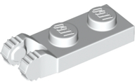 LEGO 44302 Hinge Plate 1 x 2 Locking with 2 Fingers on End in White - Authentic LEGO Part