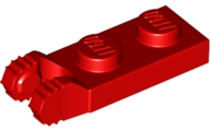 LEGO 44302 Hinge Plate 1 x 2 Locking with 2 Fingers on End in Red - Authentic LEGO Part