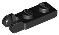 LEGO 44302 Hinge Plate 1 x 2 Locking with 2 Fingers on End in Black - Authentic LEGO Part