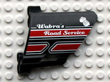 LEGO 44352pb05 Technic, Panel Fairing #22 Large Short, Small Hole, Side A with 'Wabra's Road Service' Pattern (Sticker) - Set 8285 - Main Product Image