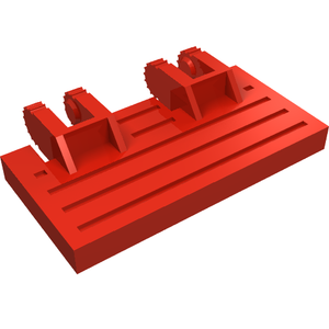 LEGO 44569 Hinge Train Gate 2 x 4 Locking Dual 2 Fingers with Rear Reinforcements in Red - Authentic LEGO Part