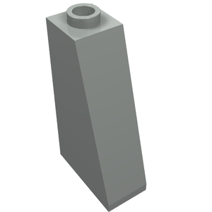 LEGO 4460b Slope 75 2 x 1 x 3 - Hollow Stud in Light Gray - Authentic LEGO Part