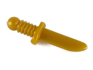 LEGO 44658a Minifigure, Weapon Knife in Pearl Gold - Authentic LEGO Part