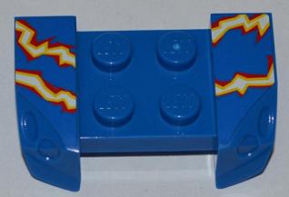 LEGO 44674pb15 Vehicle, Mudguard 2 x 4 with Headlights Overhang with Electric Sparks on  Background Pattern on Both Sides (Stickers) - Set 8303 - Main Product Image