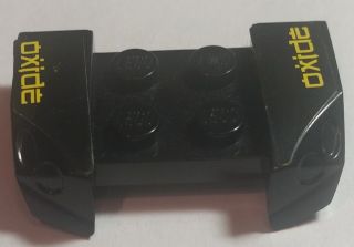 LEGO 44674pb26 Vehicle, Mudguard 2 x 4 with Headlights Overhang with Yellow &#39;oxide&#39; Pattern on Both Sides (Stickers) - Set 8681 - Main Product Image