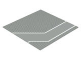 LEGO 4478px1 Baseplate, Road 32 x 32 with Driveway and White Stripes Pattern - Main Product Image