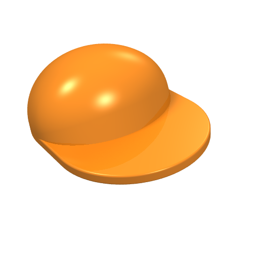 LEGO 4485 Minifigure, Headgear Cap - Long Flat Bill in Orange - Authentic LEGO Part