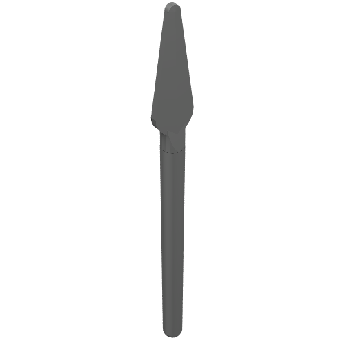 LEGO 4497 Minifigure, Weapon Pike / Spear - Handle with Round End in Pearl Dark Gray - Authentic LEGO Part