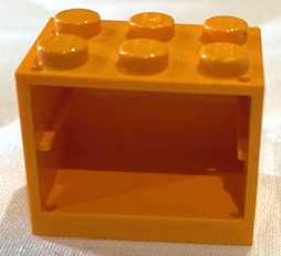 LEGO 4532a Container, Cupboard 2 x 3 x 2 - Solid Studs in Medium Orange - Authentic LEGO Part