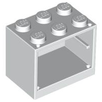 LEGO 4532a Container, Cupboard 2 x 3 x 2 - Solid Studs in White - Authentic LEGO Part